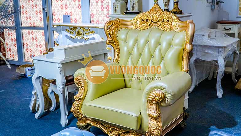 Ghế sofa nhập khẩu phong cách hoàng gia SKM018-3